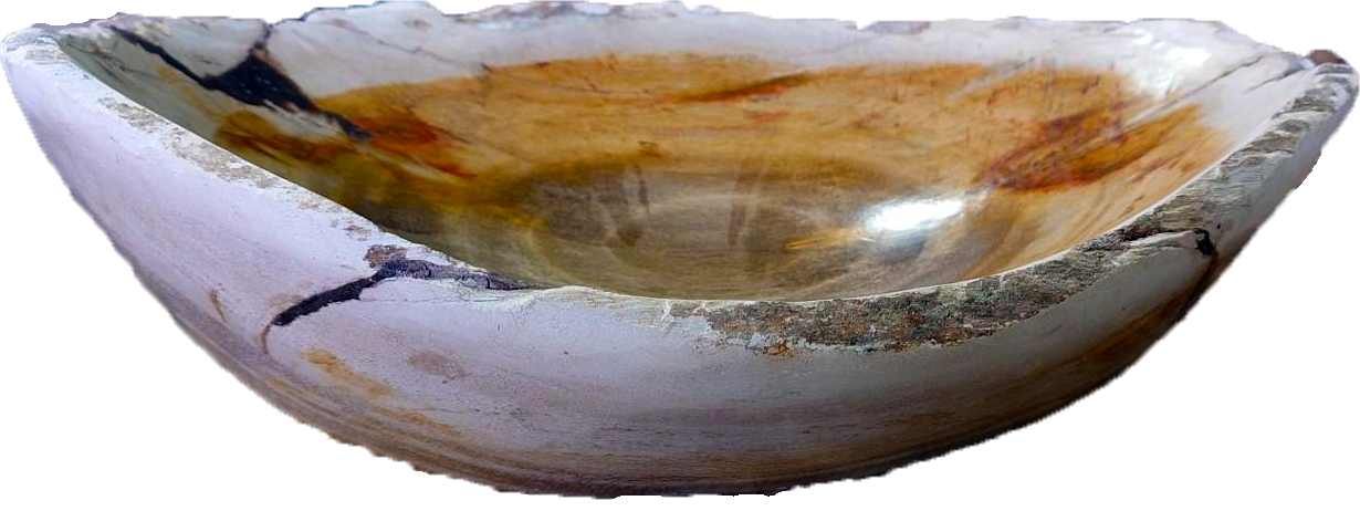 木化石　刻（とき）ボウル | 造園資材館