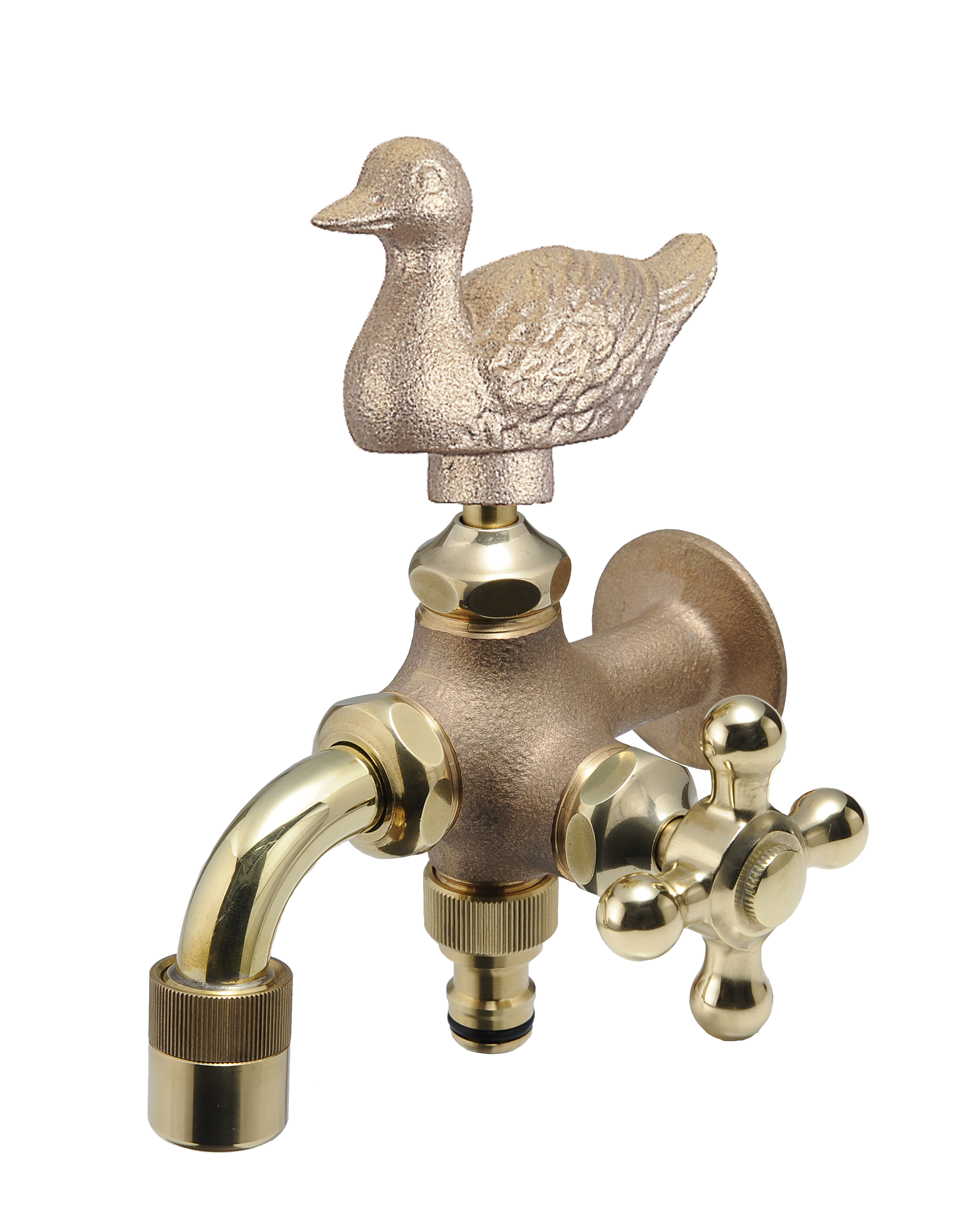 二口万能胴長水栓 カモ | 造園資材館