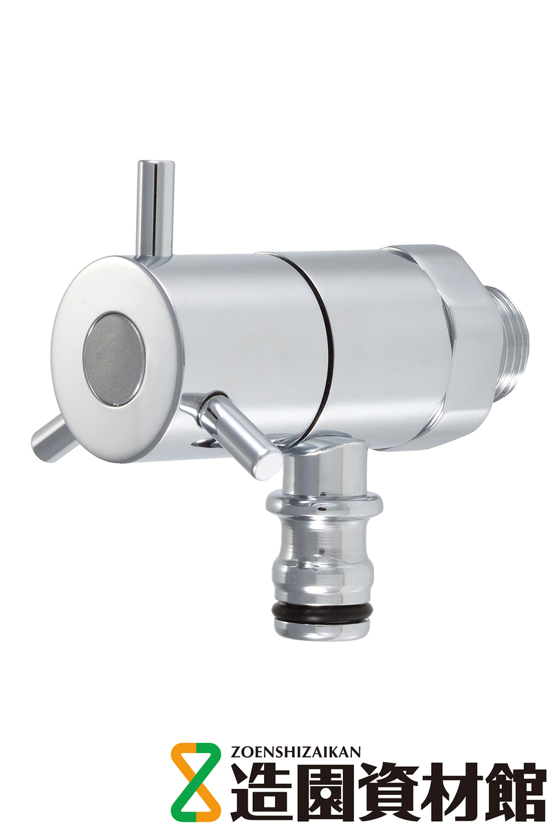 ホース接続回転水栓 メッキ | 造園資材館