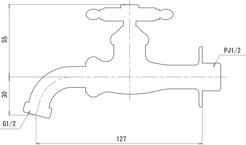 万能ホーム胴長水栓 ラダー/ブロンズ | 造園資材館