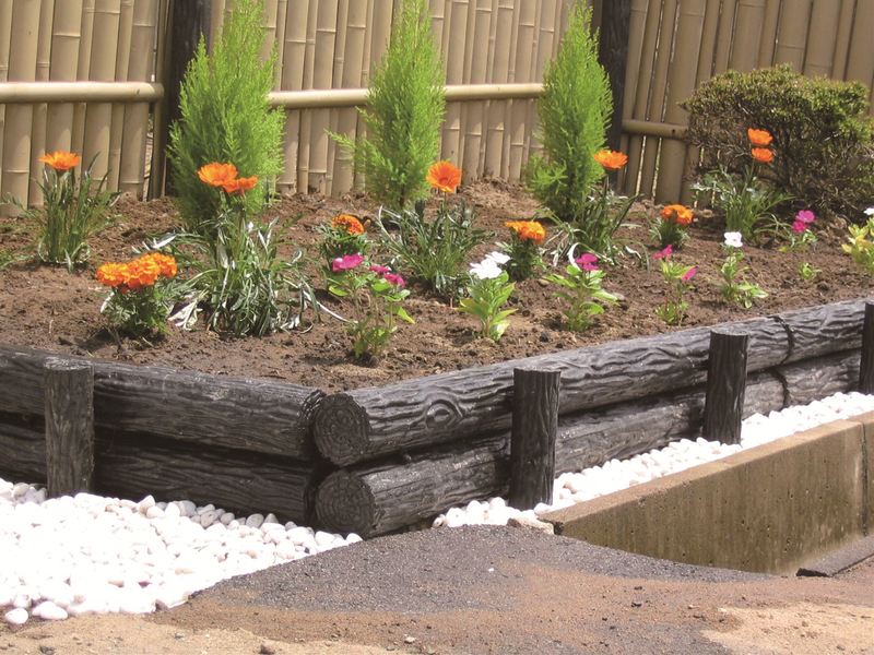 80φ擬木丸太 ダークブラウン | 造園資材館